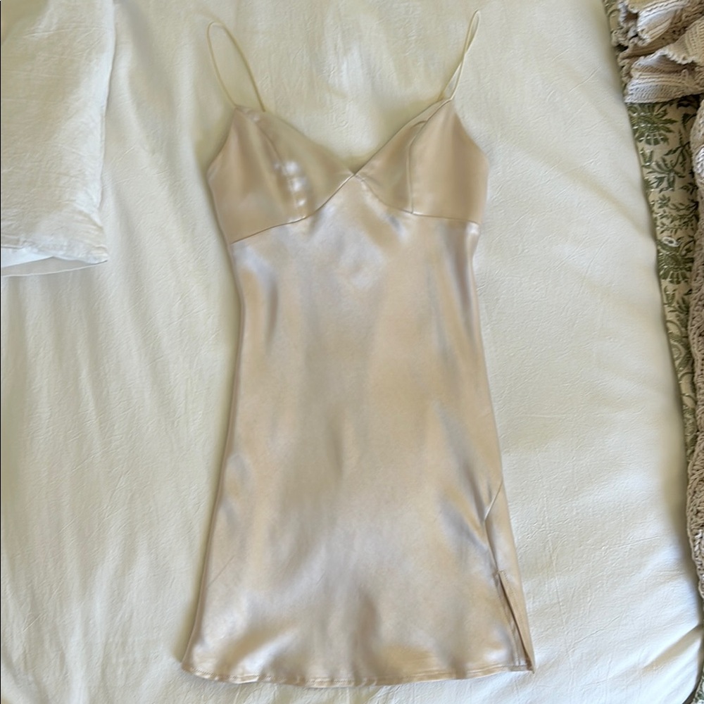 Elegant Champagne Mini Dress
